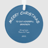 Niedliche Weihnachtsmannmütze Igel Großkind Ornament (Rückseite)