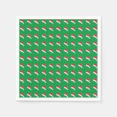 niedliche Weihnachtsmannmütze in weißem Rot Serviette (Vorderseite)