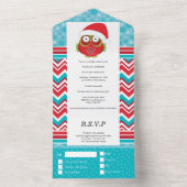 Niedliche Weihnachtsmannmütze Jahresende Geschäfts All In One Einladung (Innen Boden)