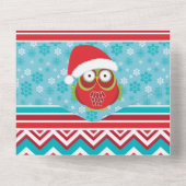 Niedliche Weihnachtsmannmütze Jahresende Geschäfts All In One Einladung (Rückseite)