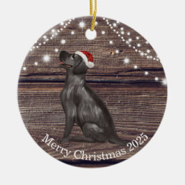 Niedliche Weihnachtsmannmütze Labrador Weihnachts- Keramik Ornament
