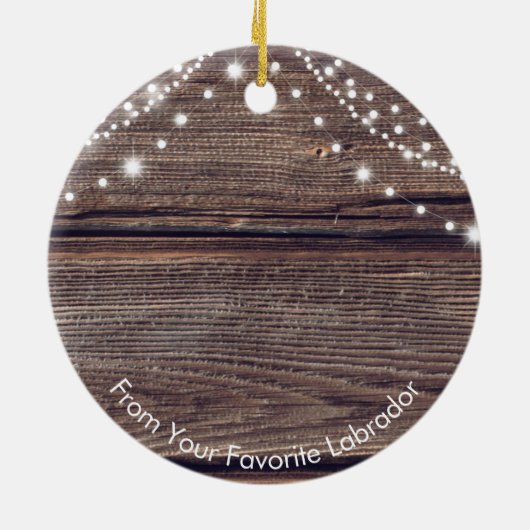 Niedliche Weihnachtsmannmütze Labrador Weihnachts- Keramik Ornament (Hinten)