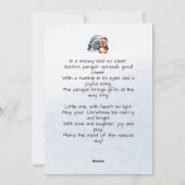 Niedliche Weihnachtsmannmütze Pinguin Snowflakes K Feiertagskarte (Rückseite)