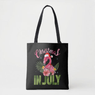 Niedliche Weihnachtsmannmütze Sommer Flamingo Weih Tasche