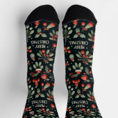 Niedliche Weihnachtsmannmütze Weihnachts Mistletoz Socken (Oben)