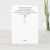 Niedliche Weihnachtsmannmütze Weihnachtsfeiertagsk Feiertagskarte (Rückseite)