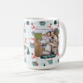 Niedliche Weihnachtsmannmütze White Mäuse Weihnach Kaffeetasse (VorderseiteRechts)