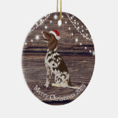 Niedliche Weihnachtsmannmütze Zeiger Weihnachten Keramik Ornament (Rechts)