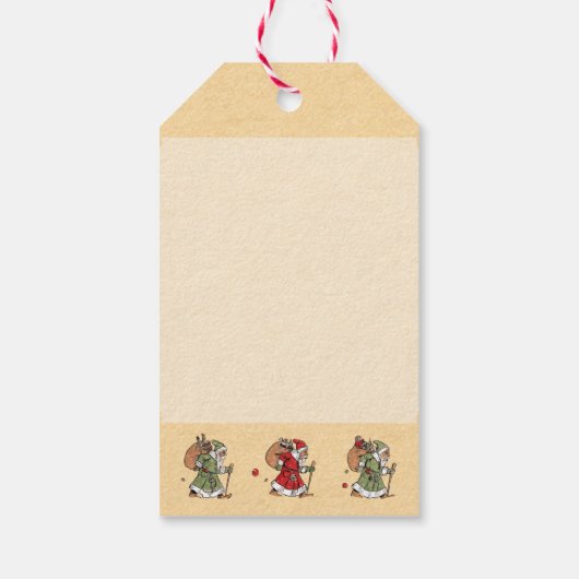 Niedliche Weihnachtsmarken Geschenkanhänger (Rückseite)