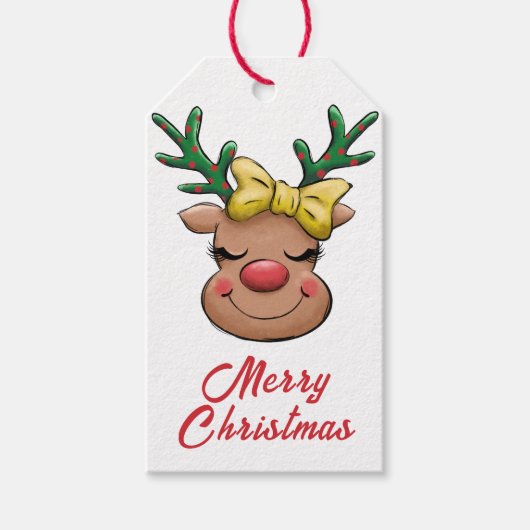Niedliche Weihnachtsmarken Geschenkanhänger (Vorderseite)