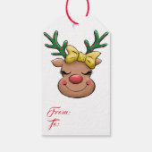 Niedliche Weihnachtsmarken Geschenkanhänger (Rückseite)