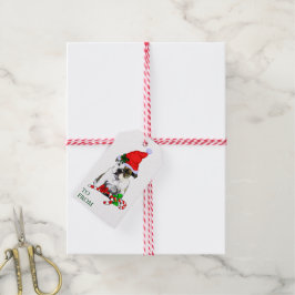 Niedliche Weihnachtsmarken von Santa English Bulld Geschenkanhänger