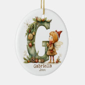 Niedliche Weihnachtsmärsche Erste 'G' Custom Keepa Keramik Ornament (Rechts)