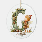 Niedliche Weihnachtsmärsche Erste 'G' Custom Keepa Keramik Ornament (Links)