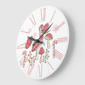 Niedliche Weihnachtsmärsche und Pilze Große Wanduhr (Winkel)