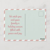 Niedliche Weihnachtsmärsche und Pilze Postkarte (Rückseite)