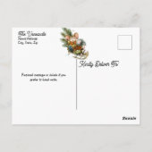 Niedliche Weihnachtsmaus Feiertag Einladung Postkarte (Rückseite)