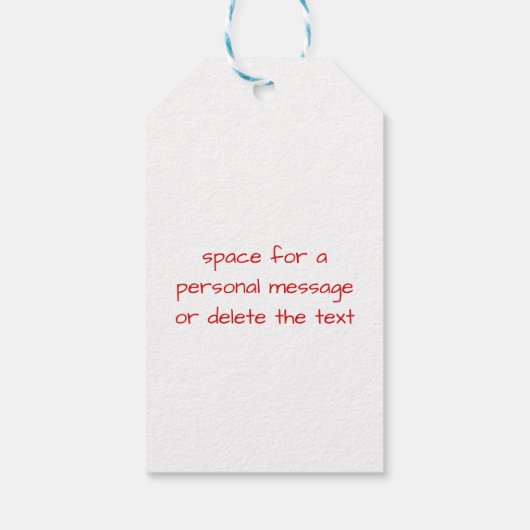 Niedliche Weihnachtsmaus Geschenkanhänger (Rückseite)