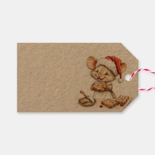 Niedliche Weihnachtsmaus Geschenkanhänger