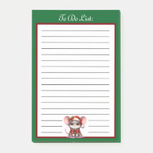 Niedliche Weihnachtsmaus in einer Weihnachtsmannmü