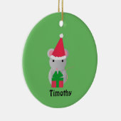 Niedliche Weihnachtsmaus Keramik Ornament (Rechts)