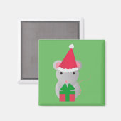 Niedliche Weihnachtsmaus Magnet (Vorderseite/Rückseite)