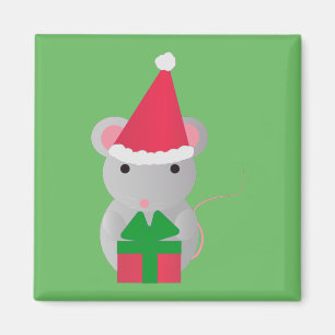 Niedliche Weihnachtsmaus Magnet