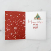 Niedliche Weihnachtsmaus mit Geschenk Karte (Innenseite)