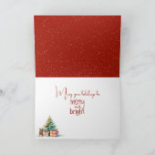 Niedliche Weihnachtsmaus mit Geschenken Karte (Innenseite)