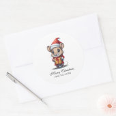 Niedliche Weihnachtsmaus Personalisiert Runder Aufkleber (Umschlag)
