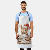 Niedliche Weihnachtsmaus Schürze (Getragen)