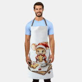 Niedliche Weihnachtsmaus Schürze (Getragen)