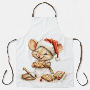 Niedliche Weihnachtsmaus Schürze
