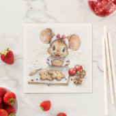 Niedliche Weihnachtsmaus Serviette (Beispiel)