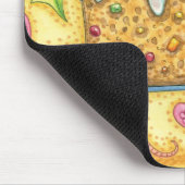 Niedliche Weihnachtsmäuse mit einem Kuchen-Nachtis Mousepad (Ecke)