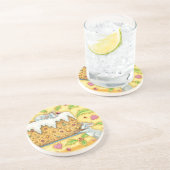 Niedliche Weihnachtsmäuse mit einem Kuchen-Nachtis Untersetzer (Seite)