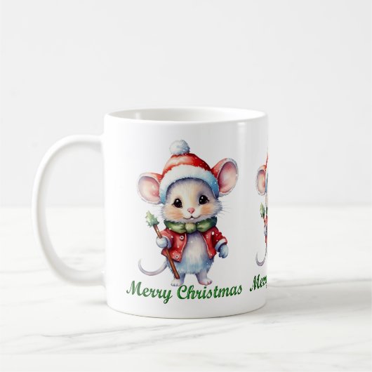 Niedliche Weihnachtsmäuse-Tasse Kaffeetasse (Links)
