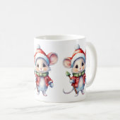 Niedliche Weihnachtsmäuse-Tasse Kaffeetasse (VorderseiteRechts)