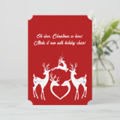 Niedliche Weihnachtsmeisterschaften Weiße Weihnach Feiertagskarte (Stehend Vorderseite)