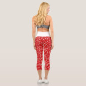 Niedliche Weihnachtsmitten & Strumpf Muster Capri Leggings (Rückseite)