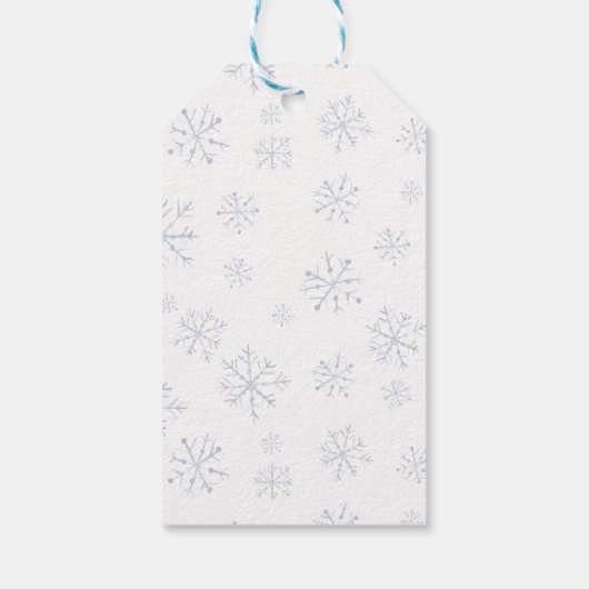 Niedliche Weihnachtsmomente GNOEL-Schneeflocken BI Geschenkanhänger (Rückseite)