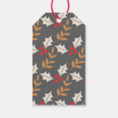 Niedliche Weihnachtsmonogramm Grau/Grau Heilige Mi Geschenkanhänger (Rückseite)