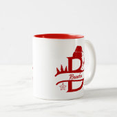 Niedliche Weihnachtsmonogramm und Tasse (VorderseiteRechts)