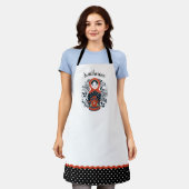 Niedliche Weihnachtsmuppe Matryoshka Schürze (Getragen)