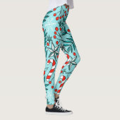 niedliche Weihnachtsmuster blaue Leggings (Rechts)