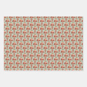 Niedliche Weihnachtsmuster Geschenkpapier Set (Vorderseite 3)