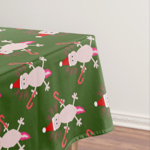 Niedliche Weihnachtsnacht Axolotl Gemustert Tischdecke