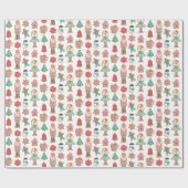 Niedliche Weihnachtsnachtscreme-Cookies Geschenkpapier (Flach)
