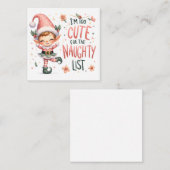 Niedliche Weihnachtsnotelets Mitteilungskarte (Vorne/Hinten)