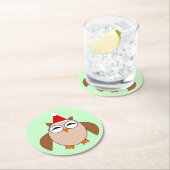 Niedliche Weihnachtspapier-Untersetzer Runder Pappuntersetzer (Vor Ort)